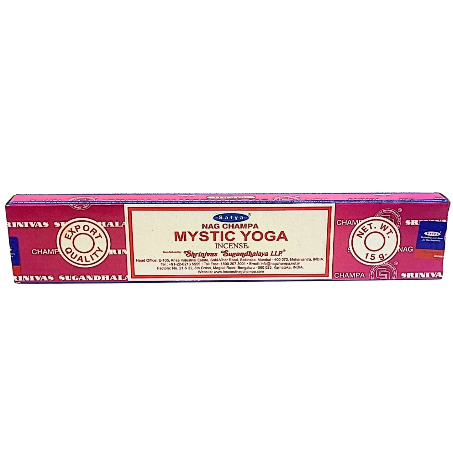 Incense Sticks - Satya - Mystic Yoga - Box of 15g