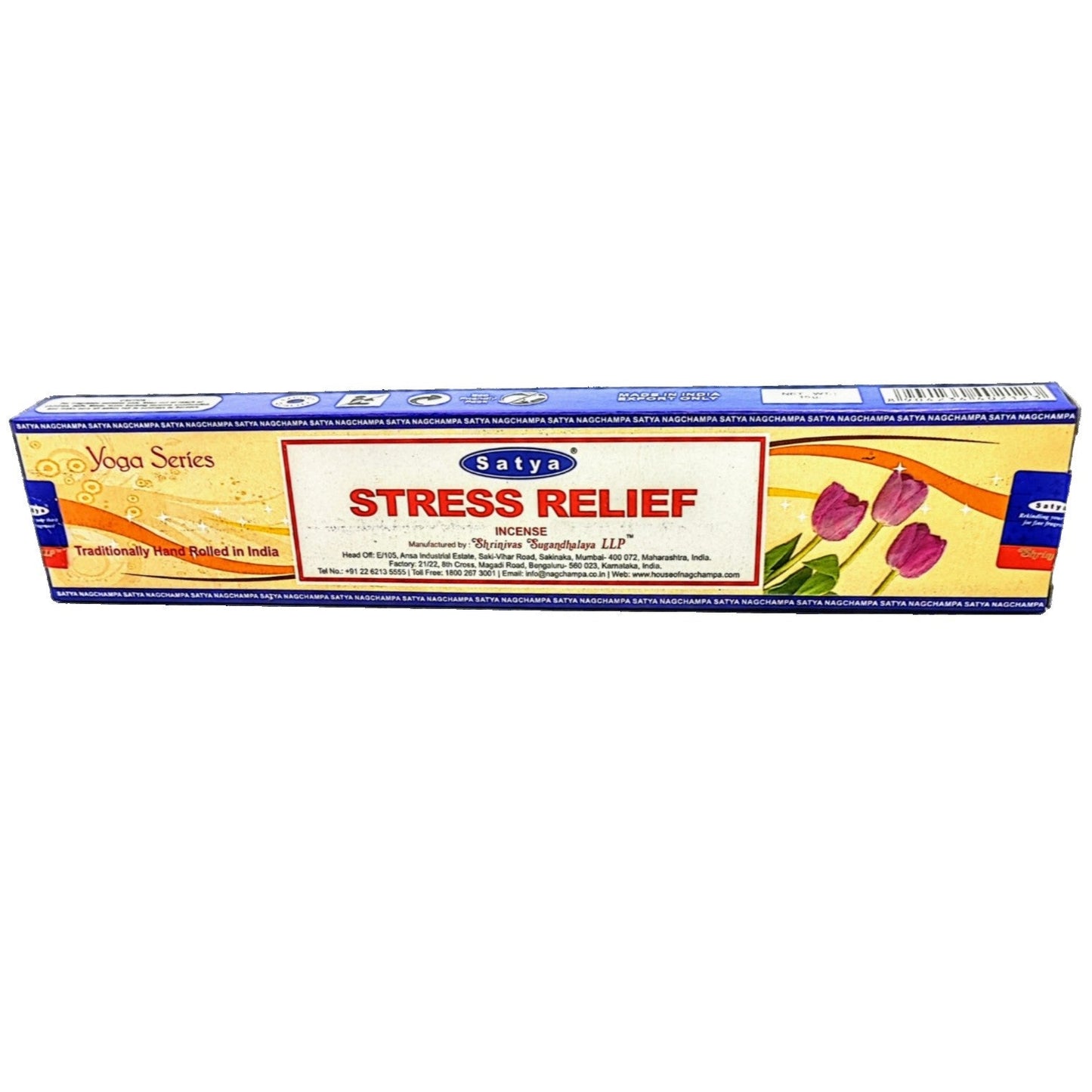 Incense Box -Satya -Stress Relief -Yoga Series -15g -Incense Sticks -Aromes Evasions