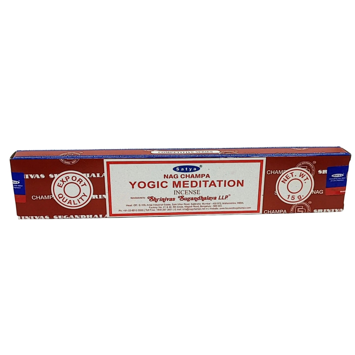 Incense Sticks - Satya - Yogic Meditation - Box of 15g