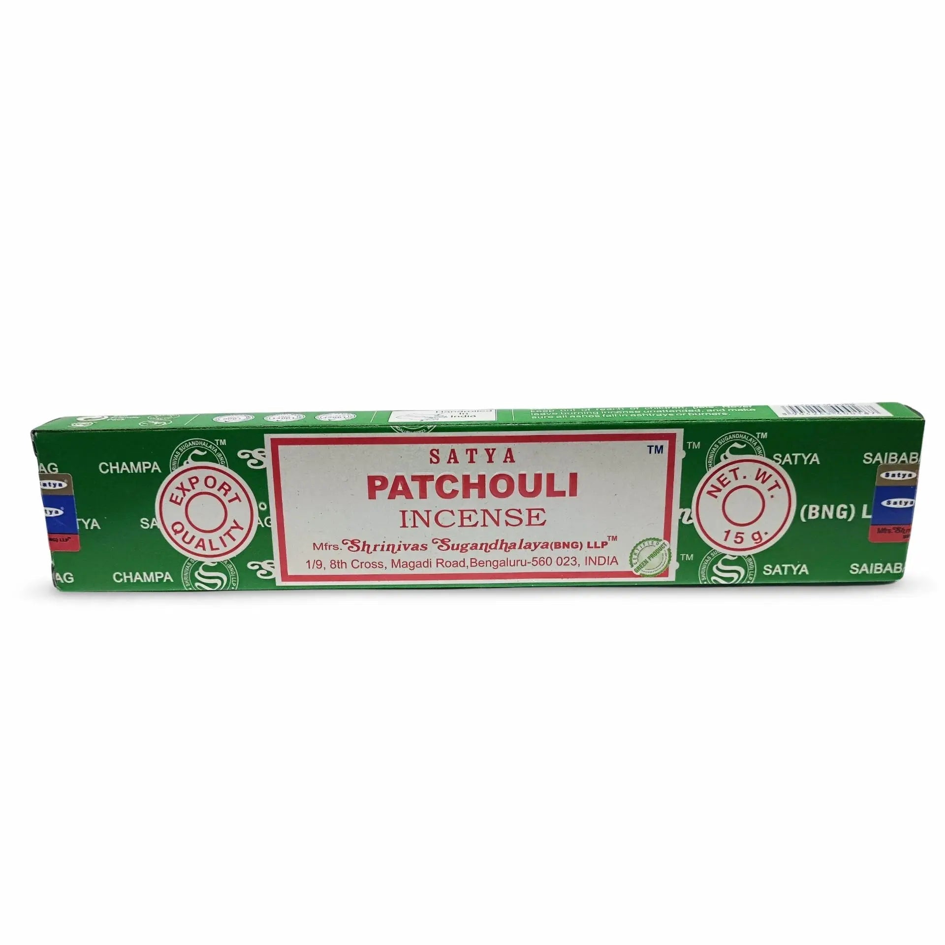Incense Sticks -Satya -Patchouli -Box of 15g