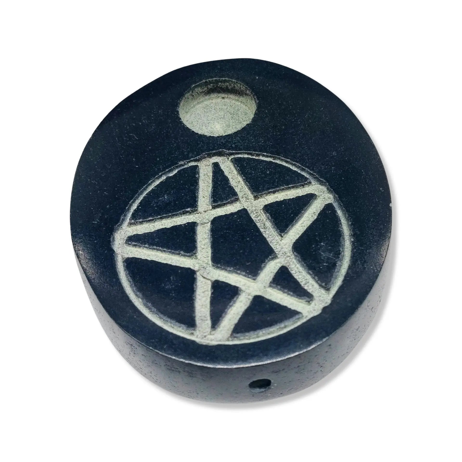 Incense Burner -Soapstone -Cone Pentacle