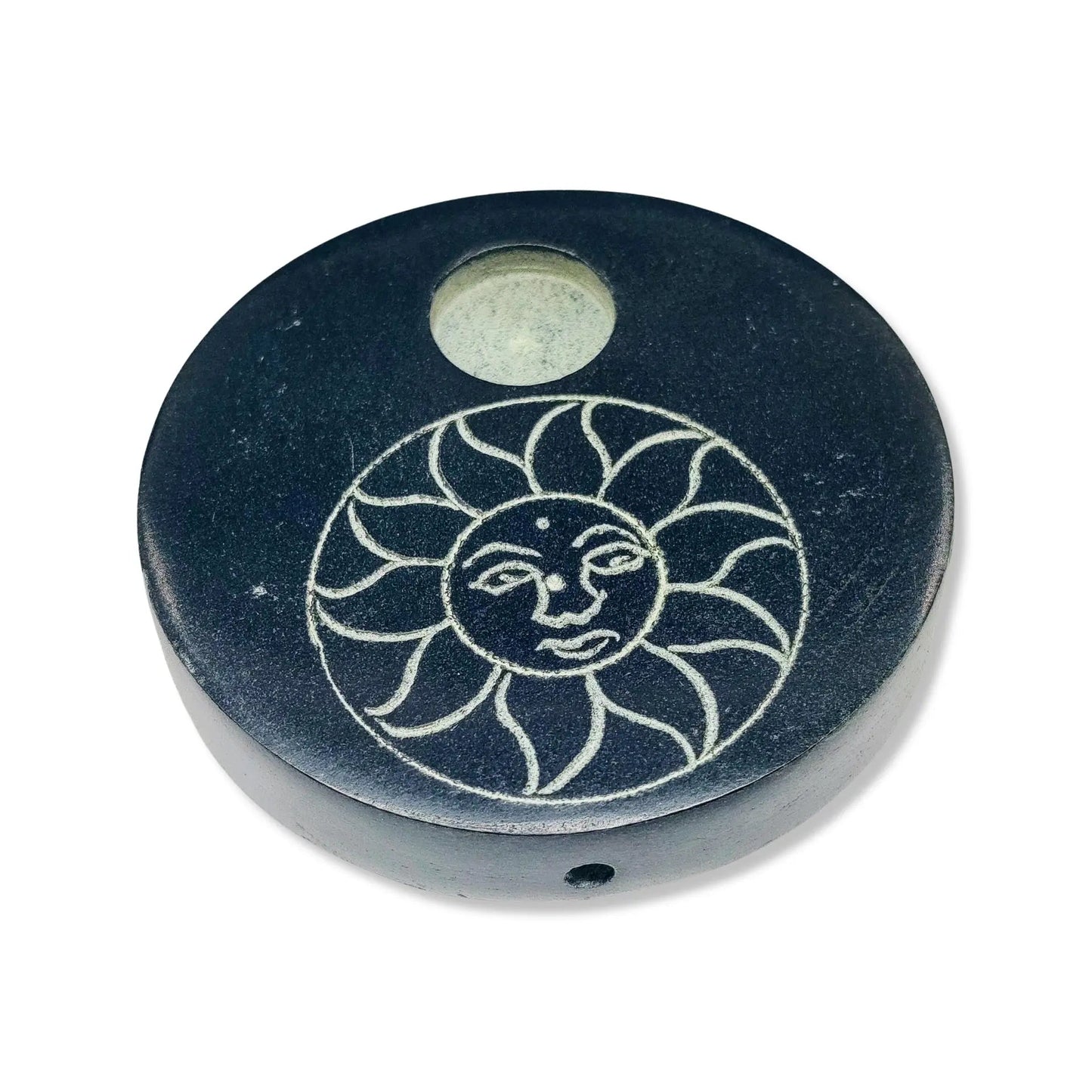 Incense Burner -Soapstone -Cone Sun