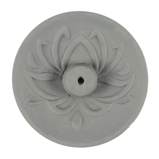 Incense Burner - Stick Holder - Terracotta - Grey Lotus