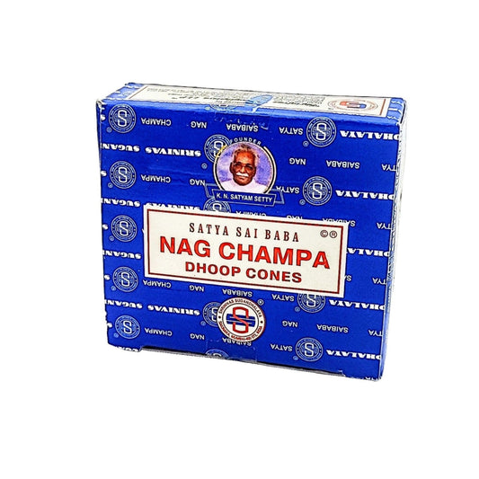 Incense Cones -Satya -Nag Champa -Sai Baba -12 Cones