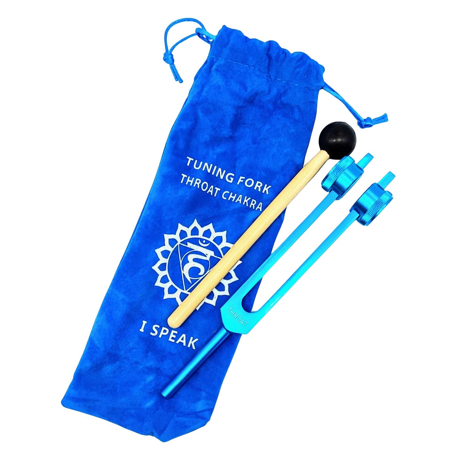 Meditation Accessories -Chakra Tuning Fork -Colored Velvet Bag -Meditation Accessories -Aromes Evasions