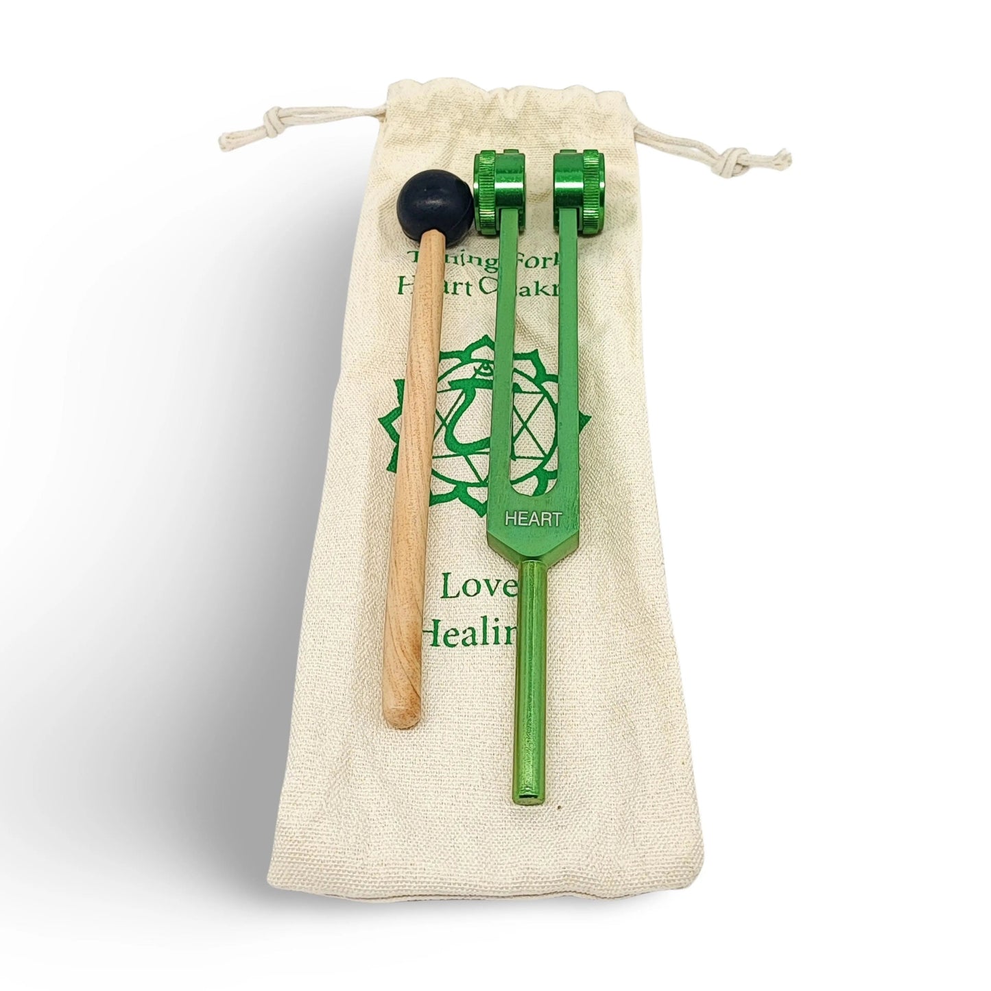 Meditation Accessories - Chakra Tuning Fork - Canva Bag 4th HEART