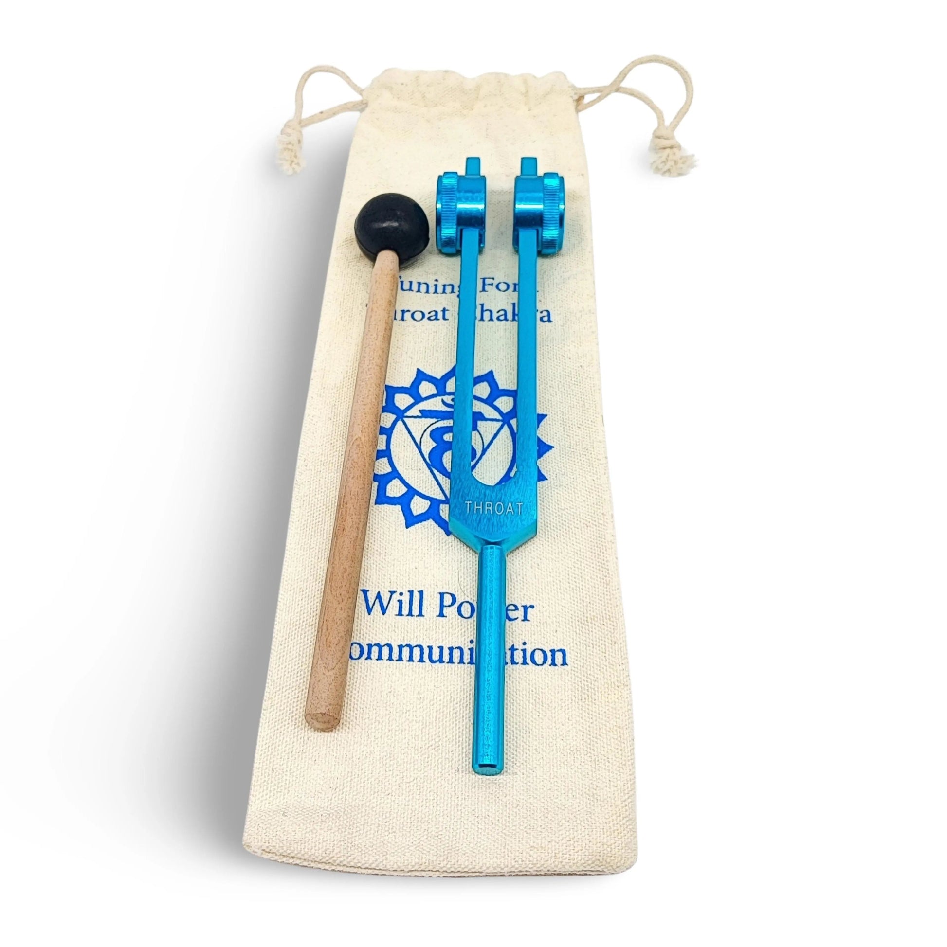 Meditation Accessories - Chakra Tuning Fork - Canva Bag 5th THROAT