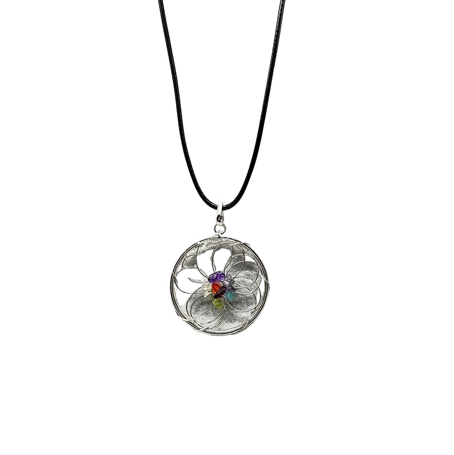 Necklace -Dream Catcher -Flower of Life -7 Chakras