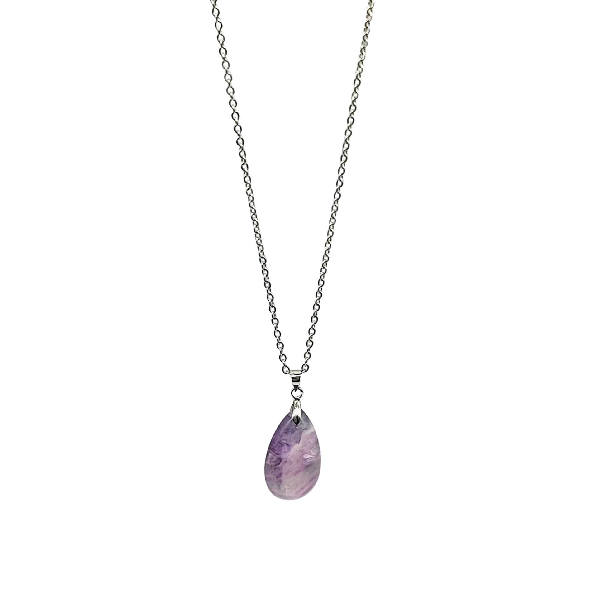 Necklace -Fluorite -Water Drop