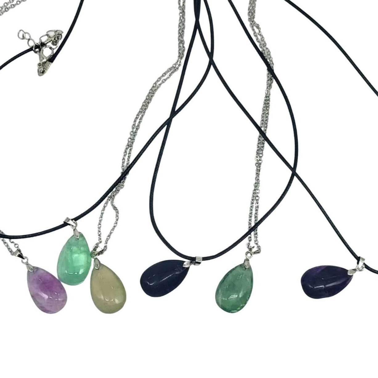 Necklace -Fluorite -Water Drop