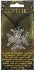Necklace -Gothic Amulet Charm -Cross & Skull -Wicca -Aromes Evasions