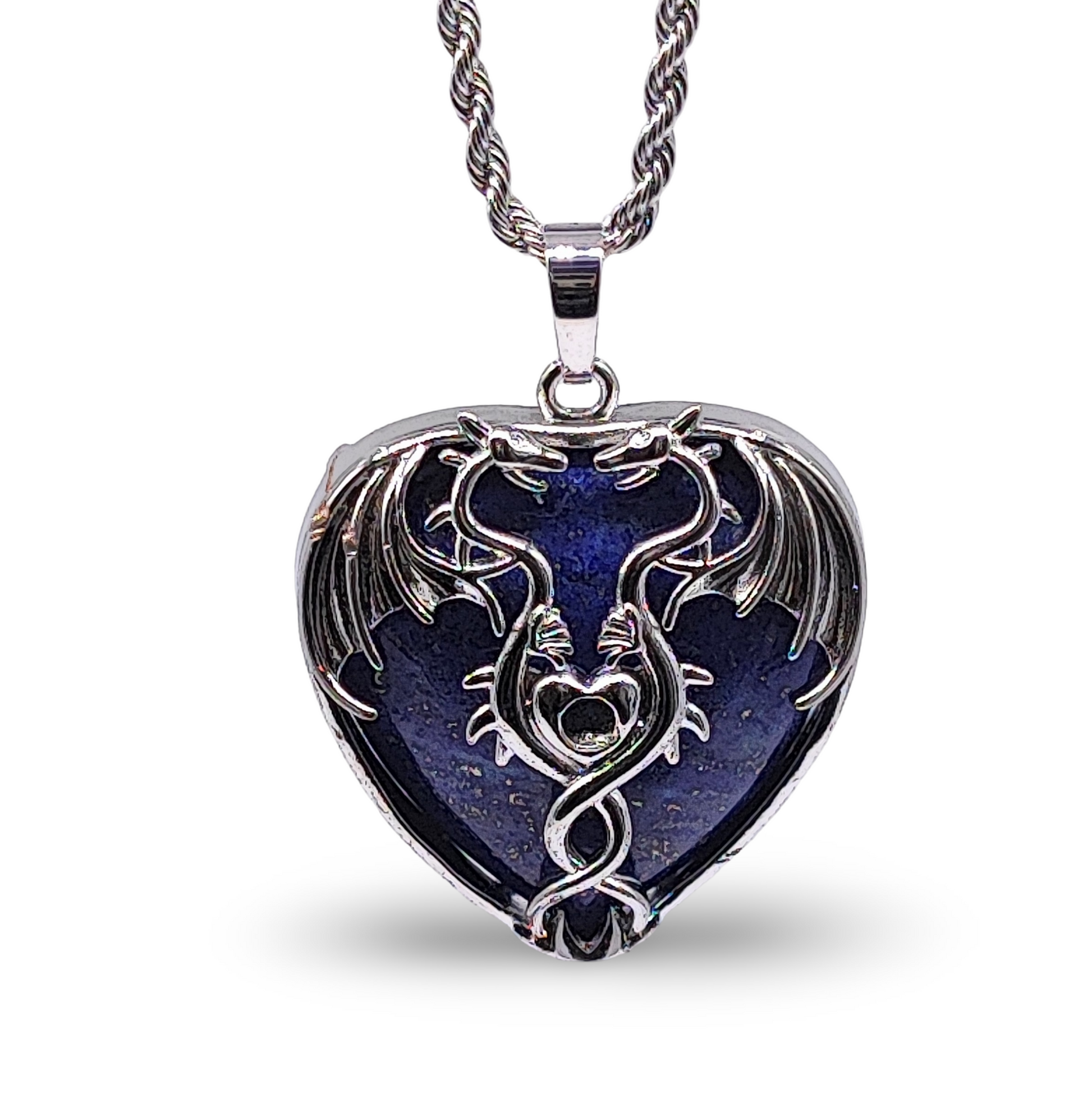 Necklace - Mystic Dragon Heart - Lapis Lazuli