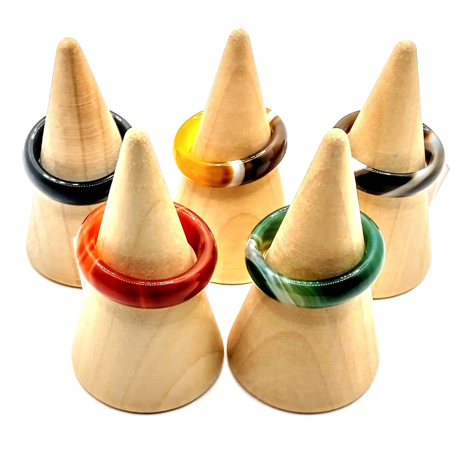 Ring -Agate -Asst'd Colors -Size 6-10