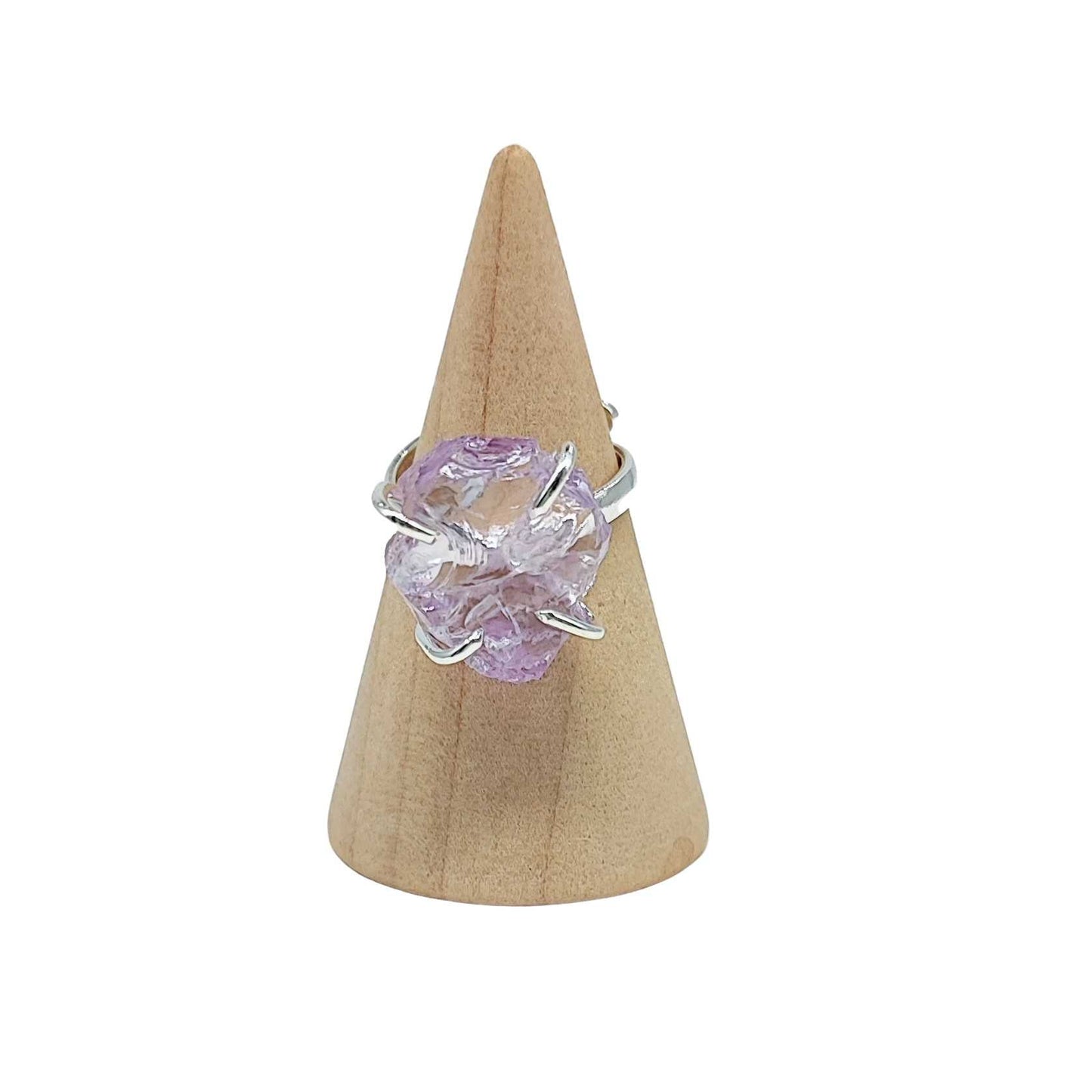 Ring -Amethyst -Solitaire Stone -Adjustable -Amethyst -Aromes Evasions