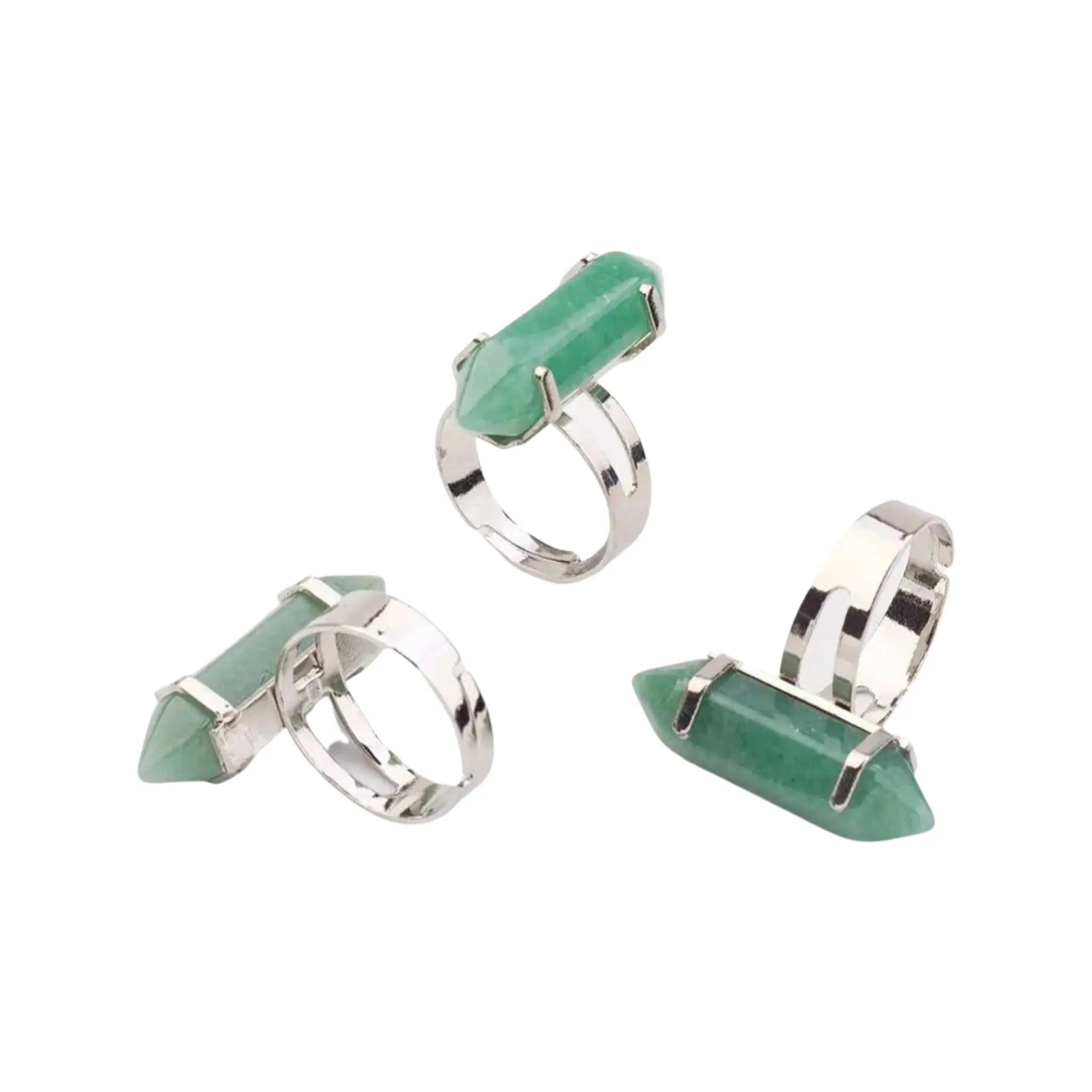 Ring -Natural Green Aventurine -Adjustable -Green Aventurine -Aromes Evasions