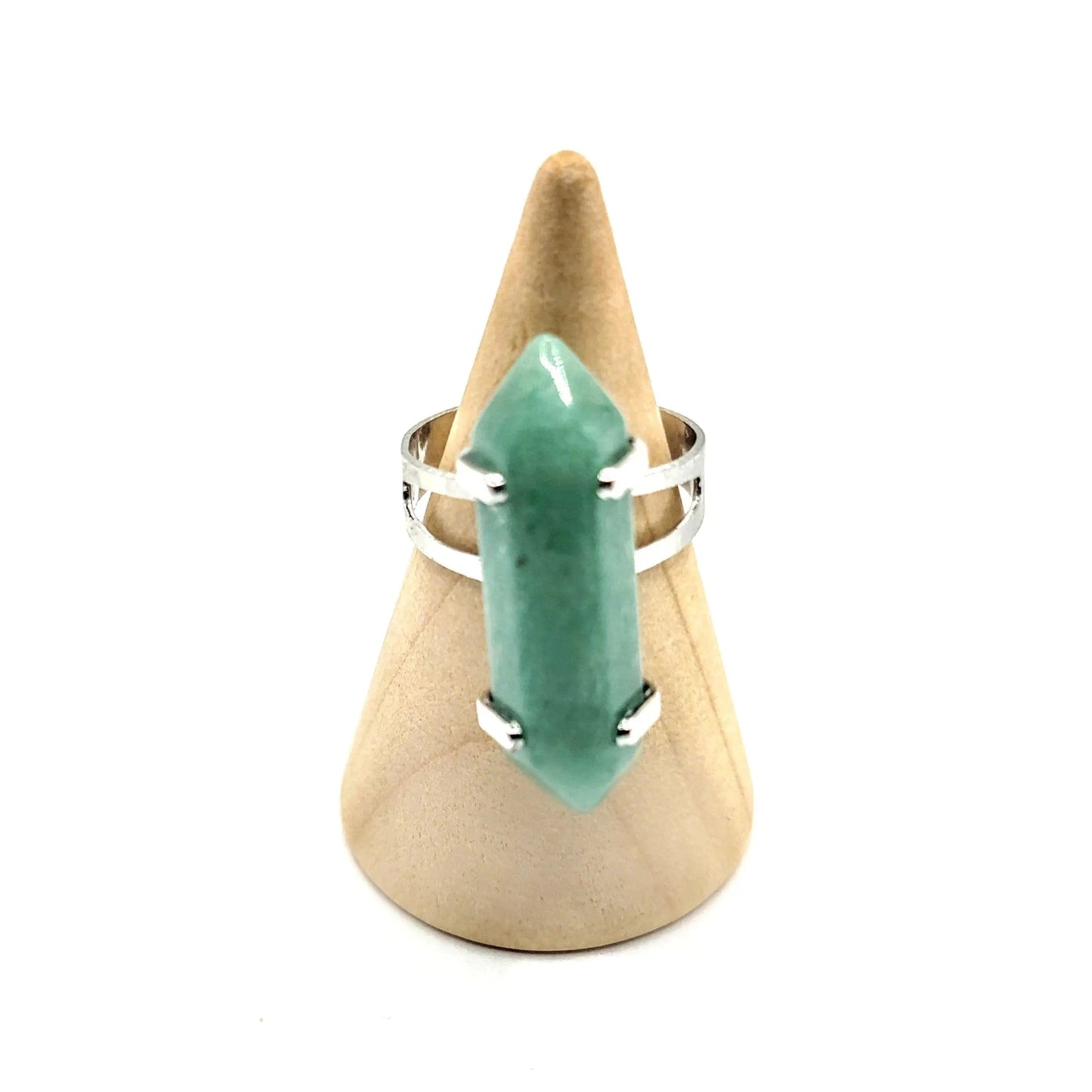 Ring -Natural Green Aventurine -Adjustable Green Aventurine Aromes Evasions