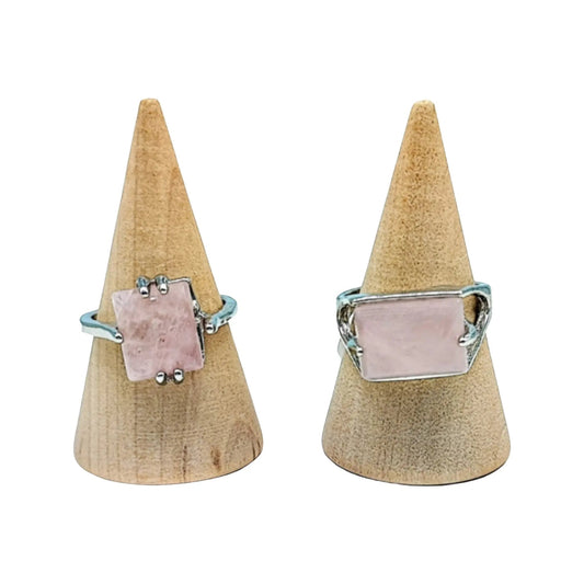 Ring -Rose Quartz -Square -Size 7-10
