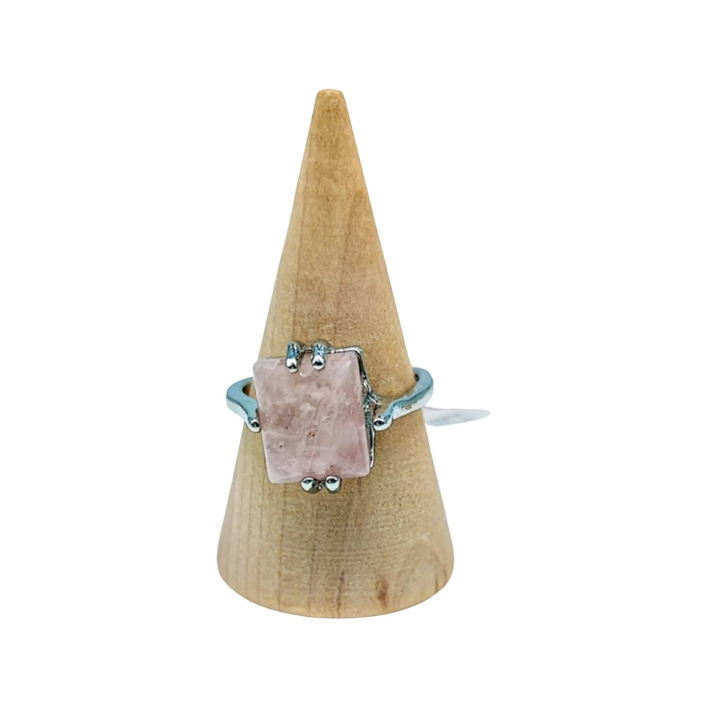 Ring -Rose Quartz -Square -Size 7-10