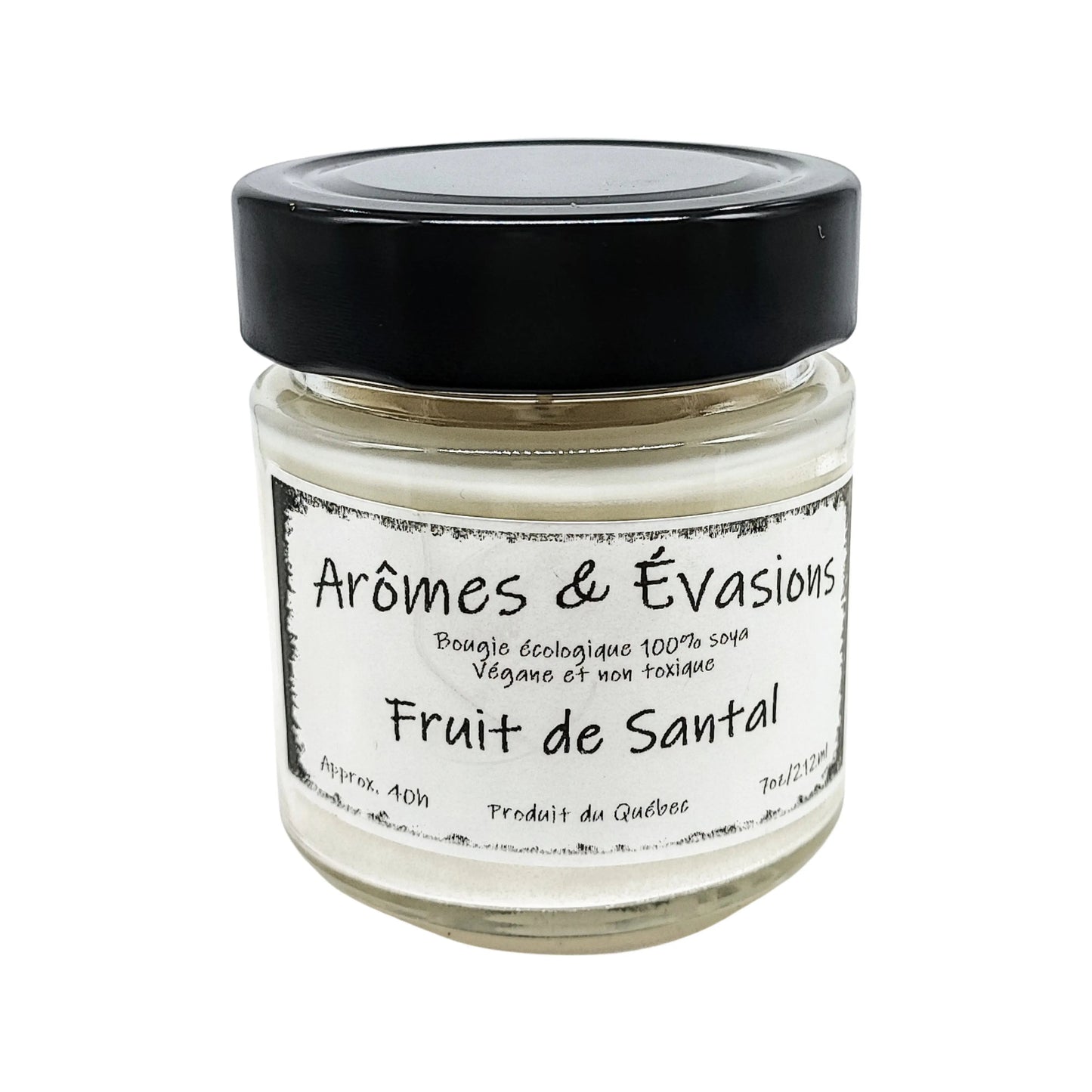 Soy Candle -Fruity Sandalwood -7oz -7oz -Aromes Evasions