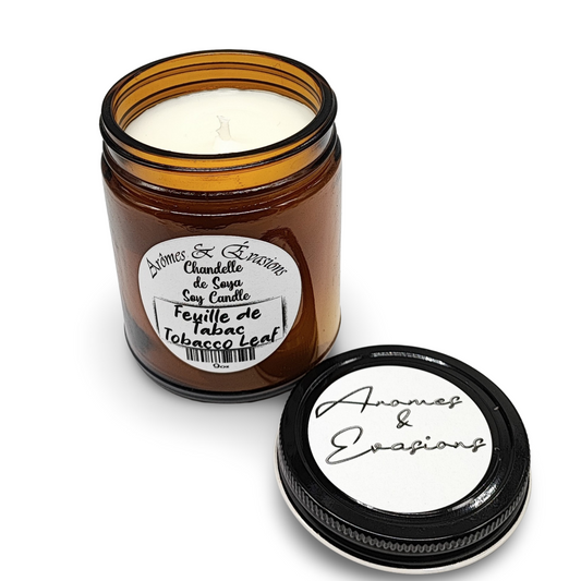 Soy Candle -Tobacco Leaf -9oz