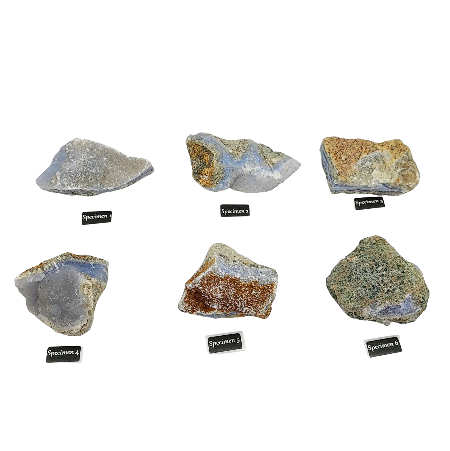 Stone -Agate -Blue Lace -Rough -Tumbled -Aromes Evasions