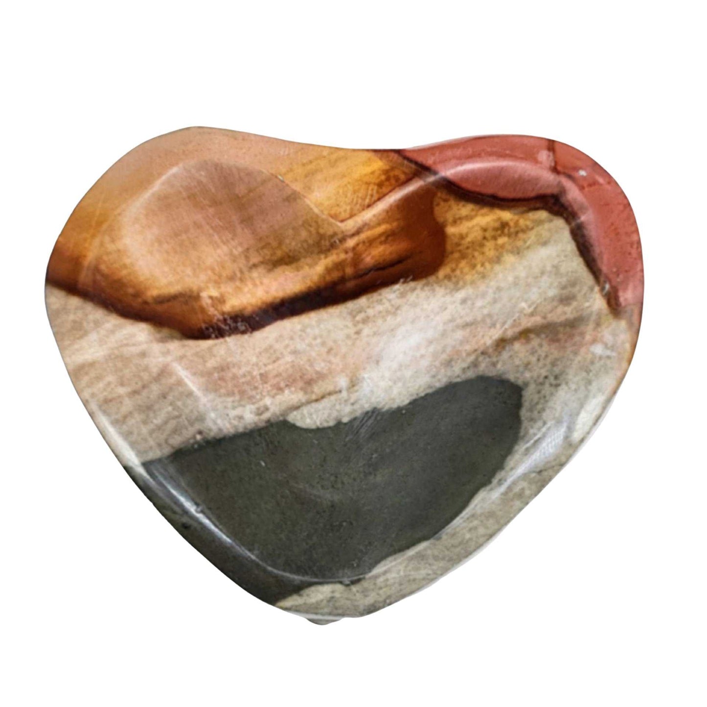 Stone -Jasper -Orbicular -Bowl -Heart Shaped -Tumbled -941g -Heart Shaped -Aromes Evasions