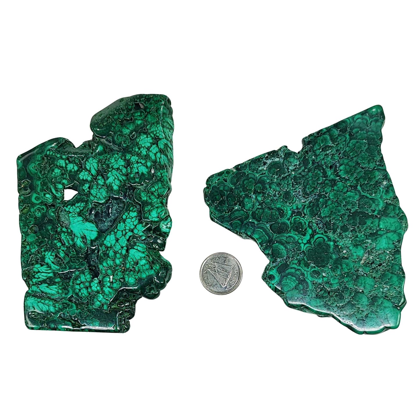 Stone -Malachite Slices -Tumbled -101g to 125g