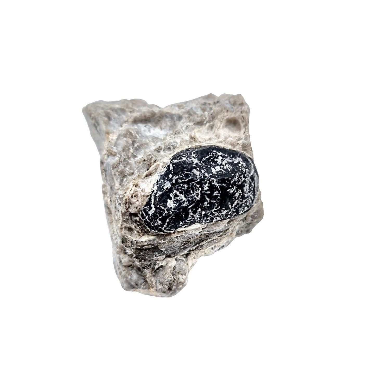 Stone -Obsidian -Apache Tear in Matrix -Rough -156g