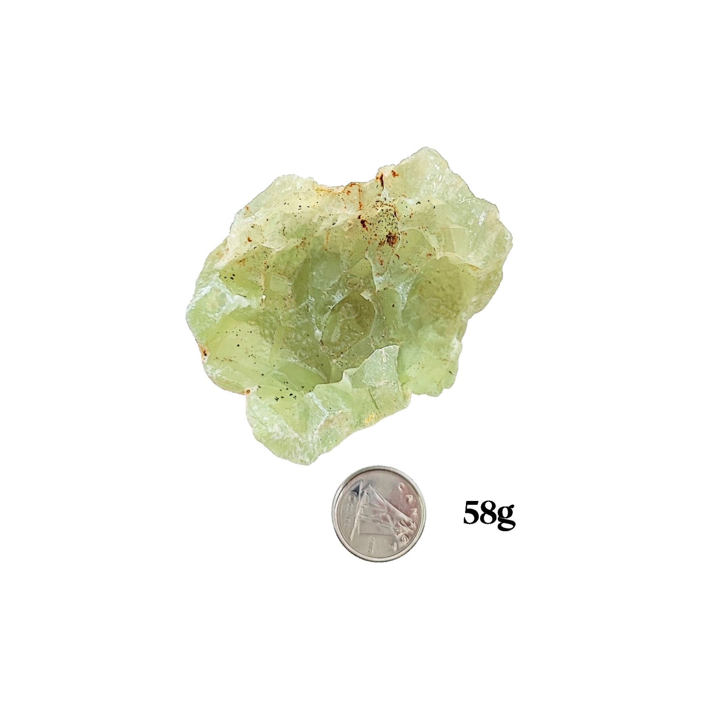 Stone -Prehnite -Rough -Rough -Aromes Evasions