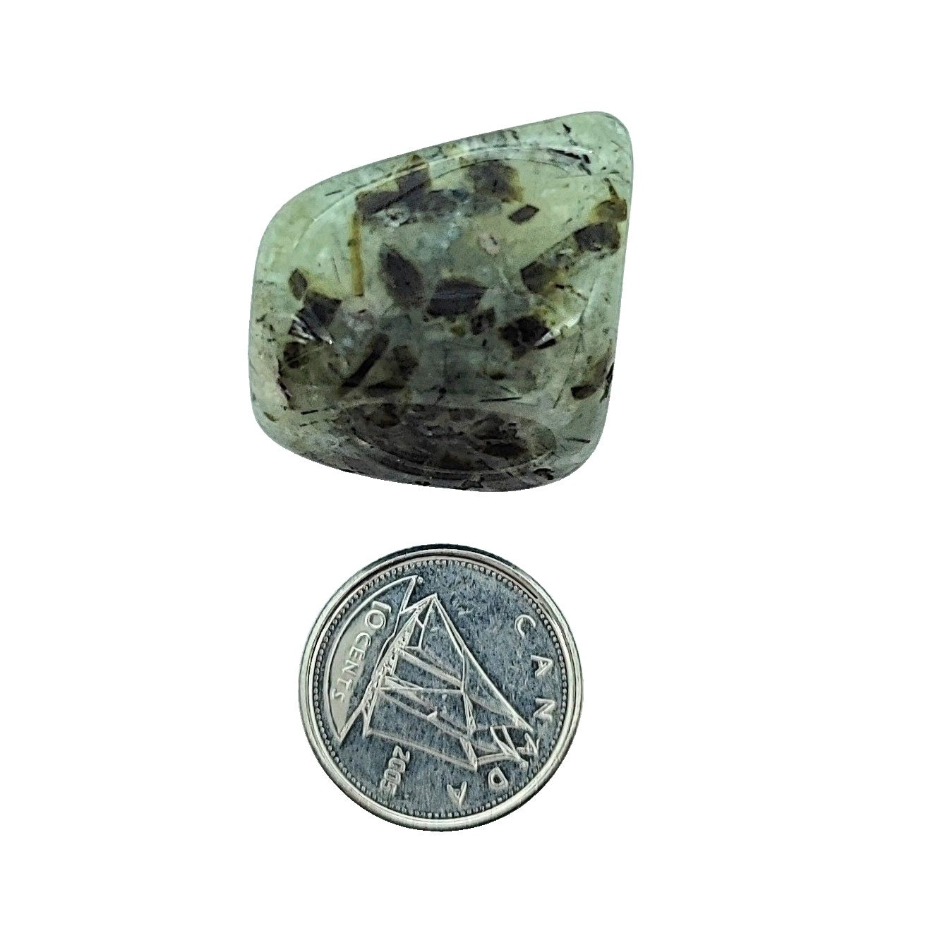 Stone -Prehnite -Rutile -Tumbled -Medium