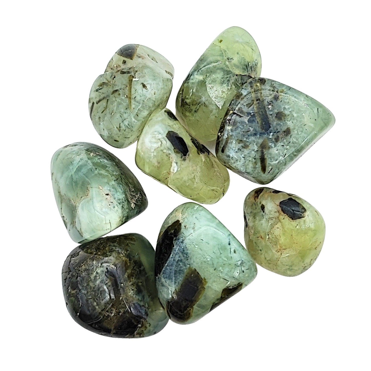 Stone -Prehnite -Rutile -Tumbled -Medium