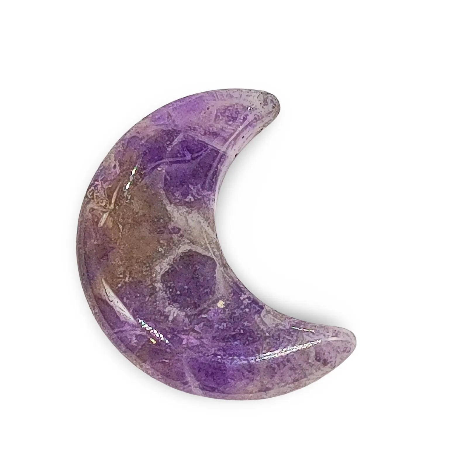 Stone - Natural Amethyst - Sculpture - Moon