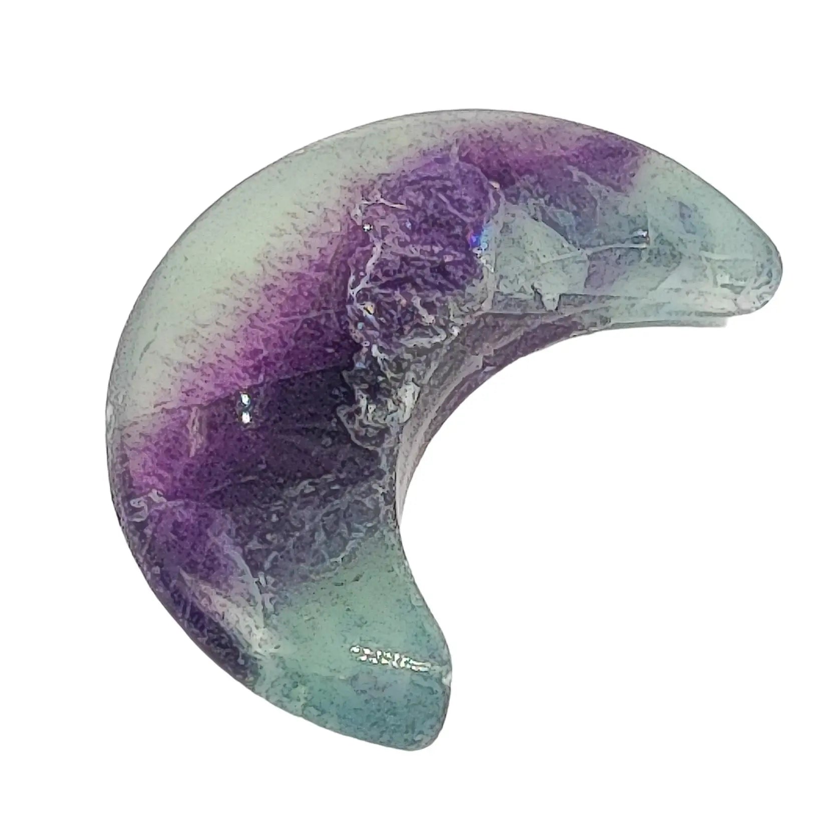 Stone -Natural Fluorite -Sculpture -Moon