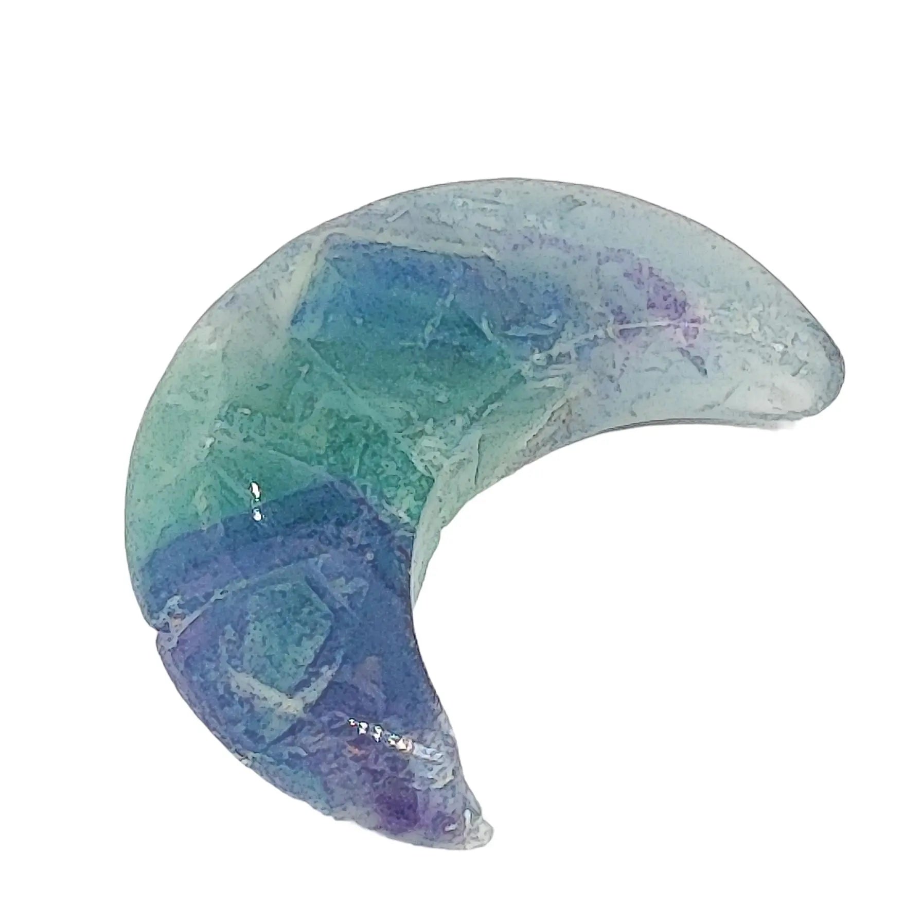 Stone -Natural Fluorite -Sculpture -Moon