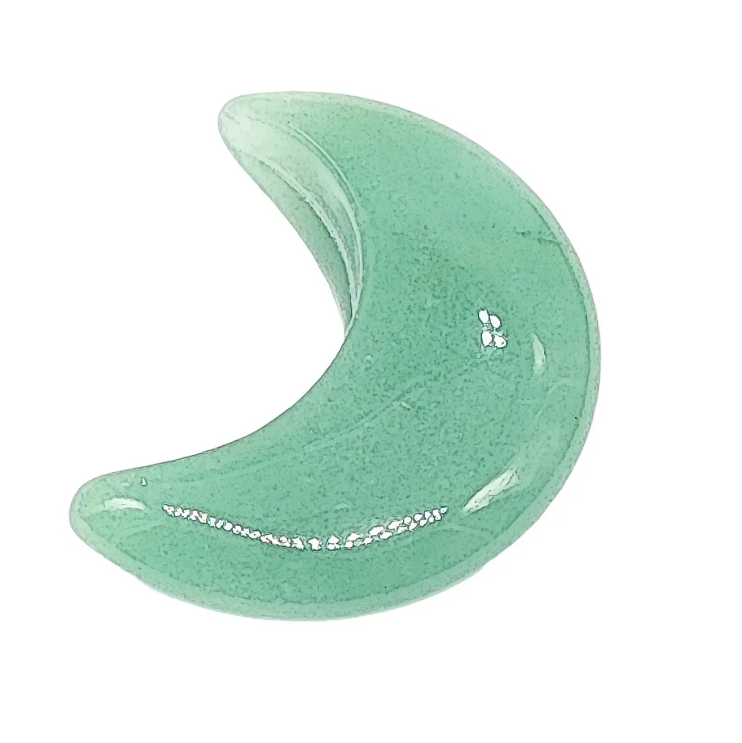 Stone -Natural Green Aventurine -Sculpture -Moon