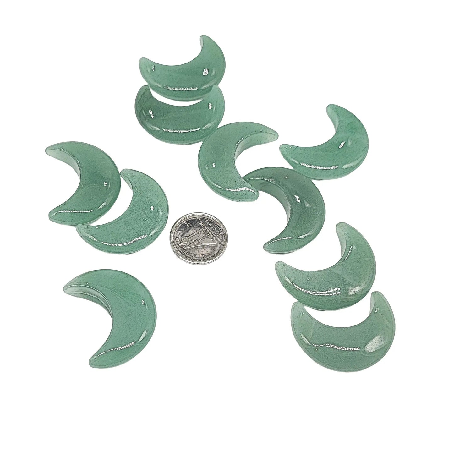 Stone -Natural Green Aventurine -Sculpture -Moon