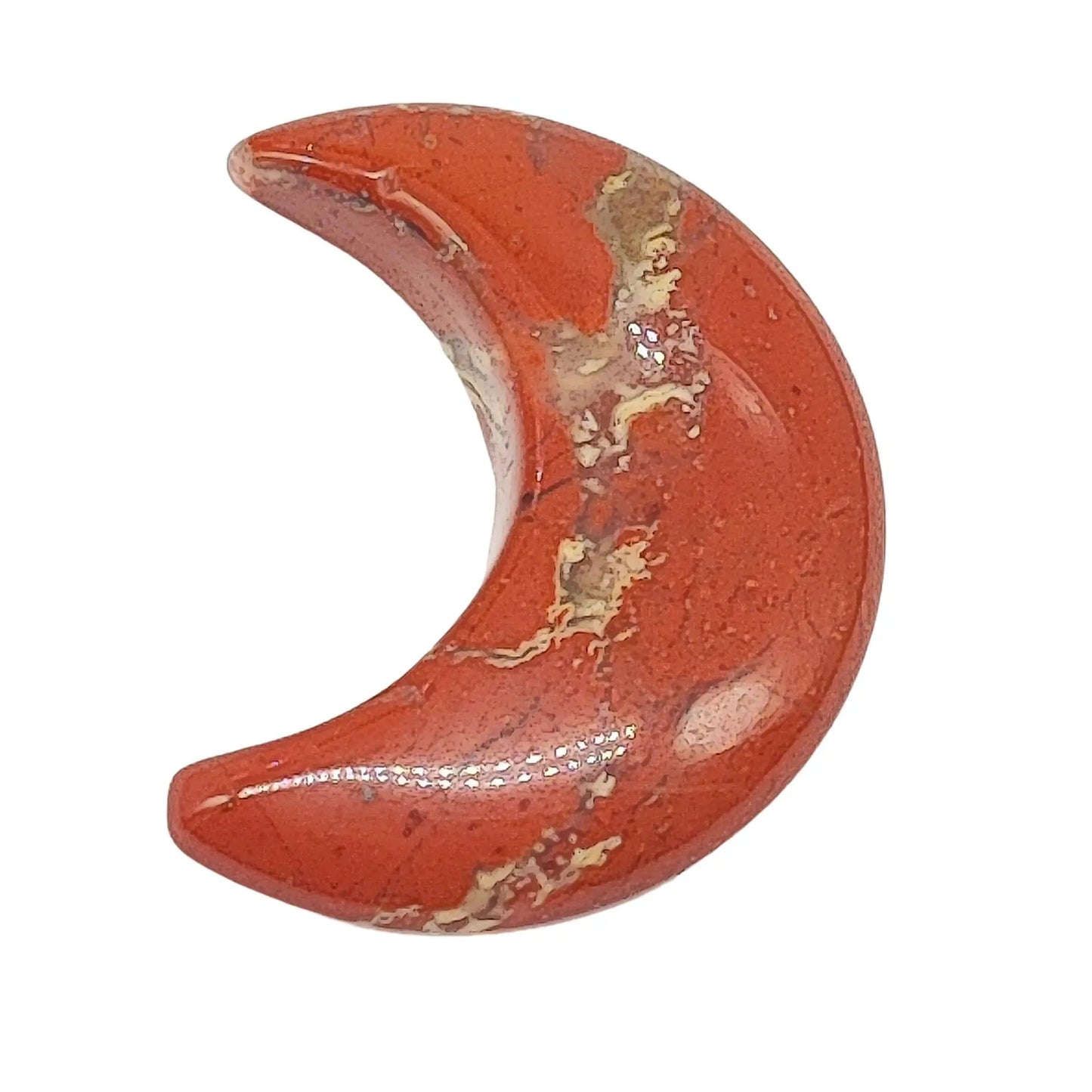Stone -Natural Red Jasper -Sculpture -Moon -Red Jasper -Arômes & Évasions