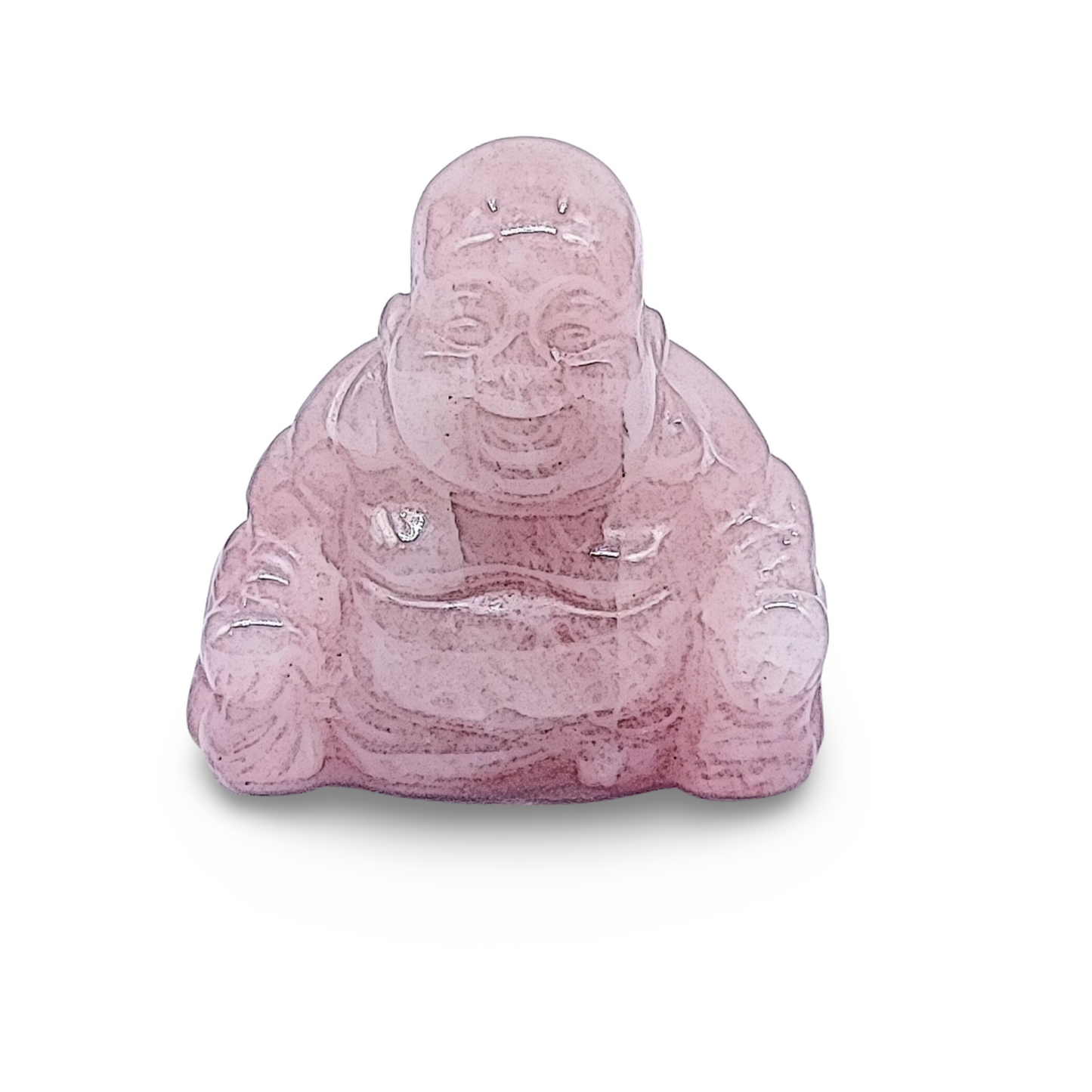 Stone - Natural Rose Quartz - Sculpture -Buddha