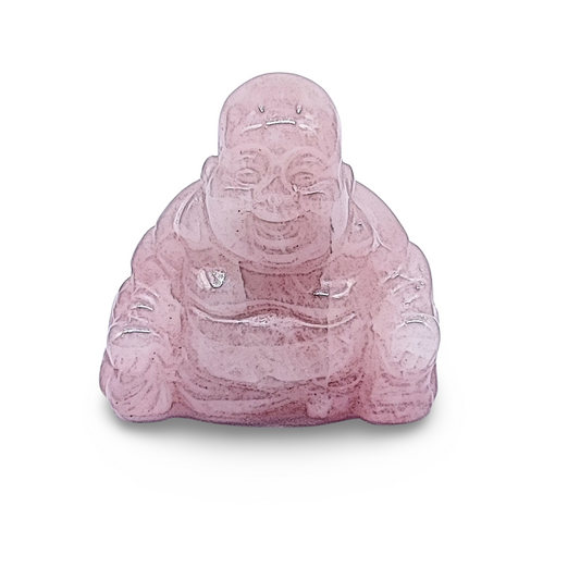 Stone - Natural Rose Quartz - Sculpture -Buddha