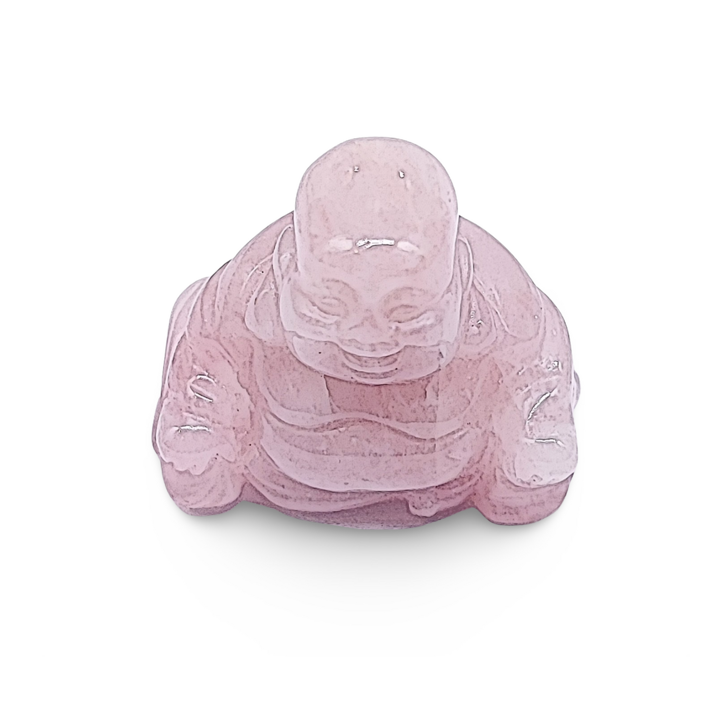 Stone - Natural Rose Quartz - Sculpture -Buddha