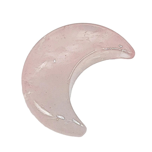 Stone -Natural Rose Quartz -Sculpture -Moon