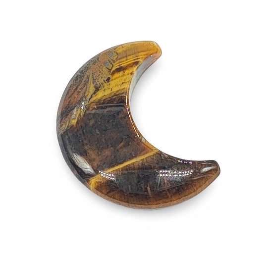 Stone -Natural Tiger Eye -Sculpture -Moon