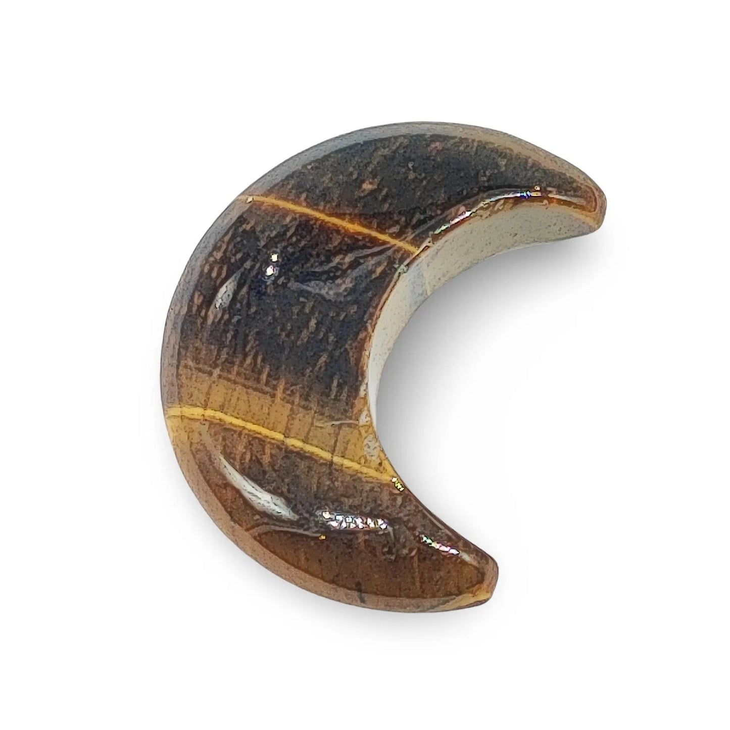 Stone -Natural Tiger Eye -Sculpture -Moon