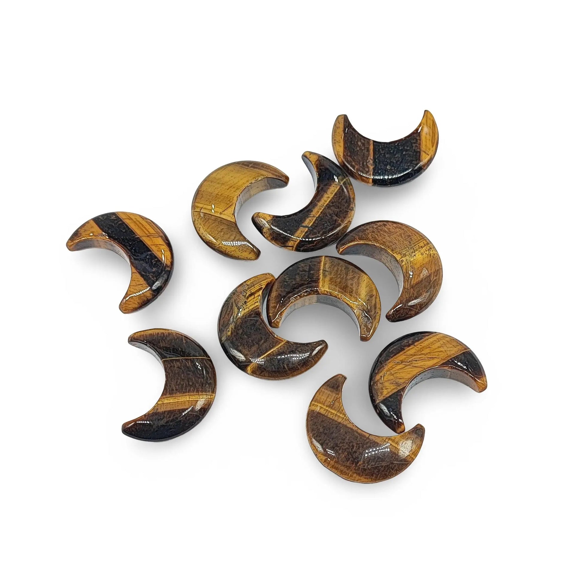 Stone -Natural Tiger Eye -Sculpture -Moon