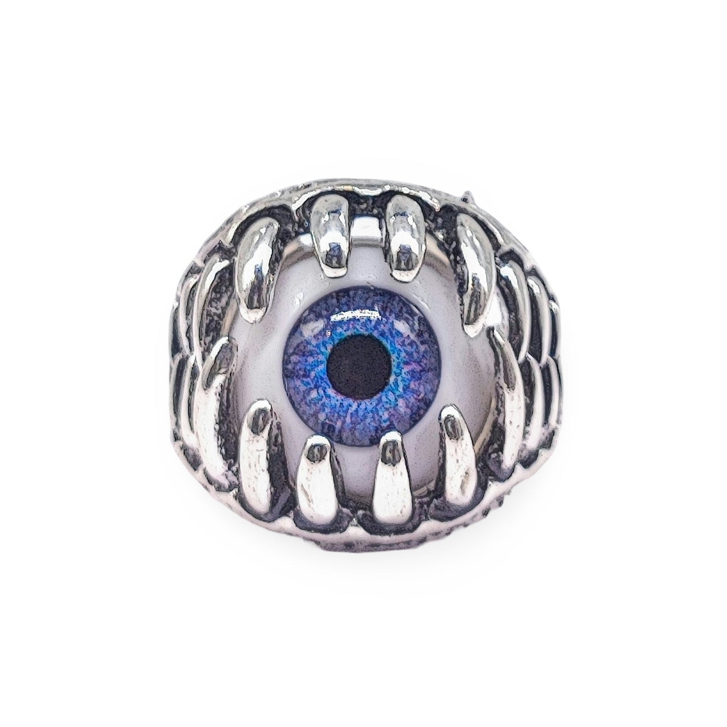 Ring -Antique Silver -Claw with Evil Eye