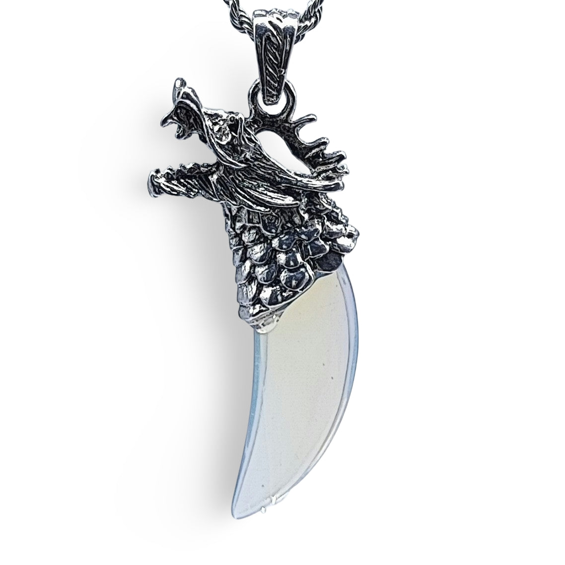 Necklace -Dragon Claw -Opalite - Arômes et Évasions