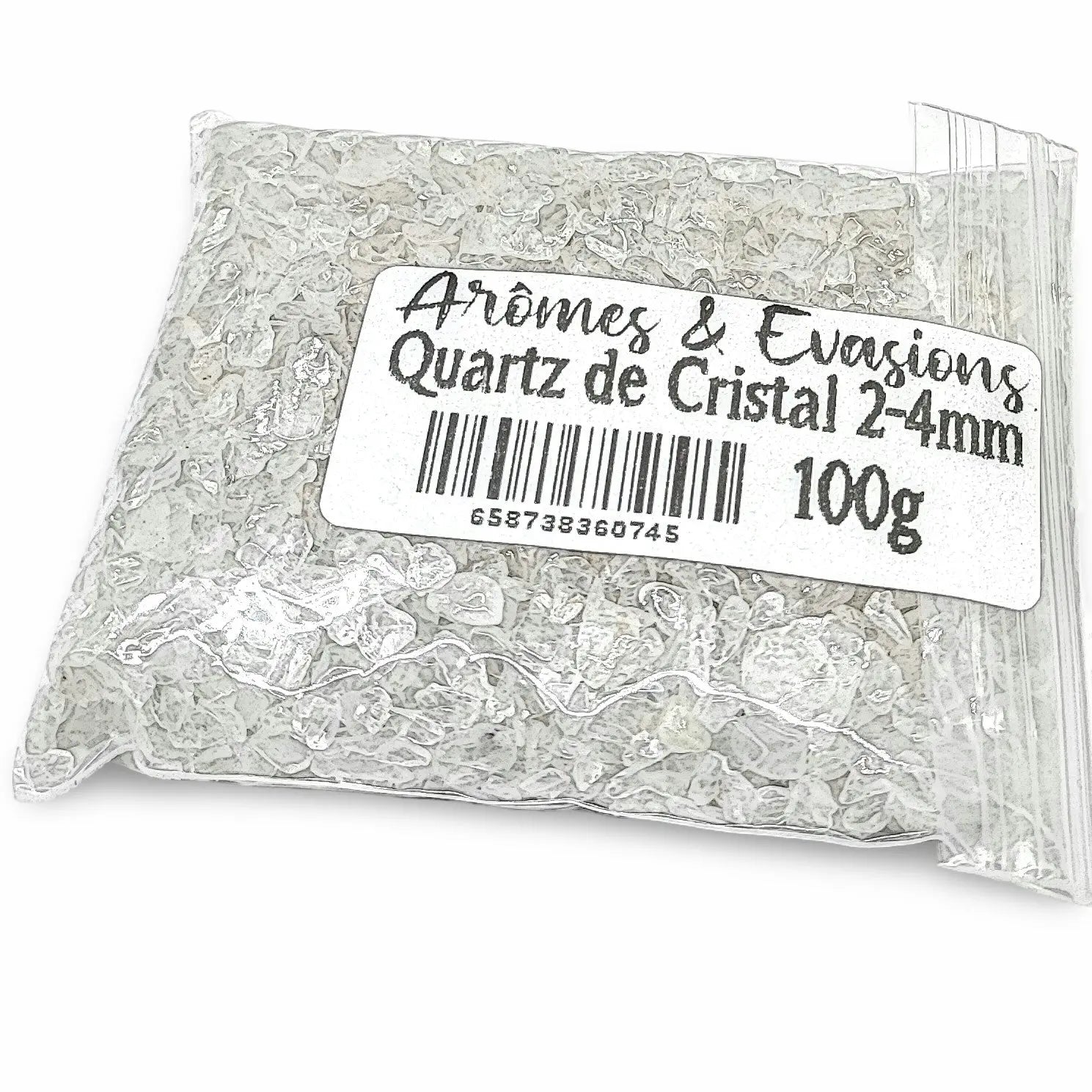 Stone -Tumbled Chips -Crystal Quartz -2 to 4mm -Chips -Arômes & Évasions