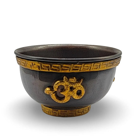 Smudging - Copper Bowl  - Antique Finish - Om Symbol -Smudging -Arômes & Évasions