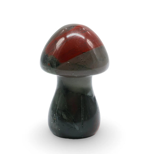 Stone - Red Jasper - Sculpture - Mushroom -Red Jasper -Arômes & Évasions