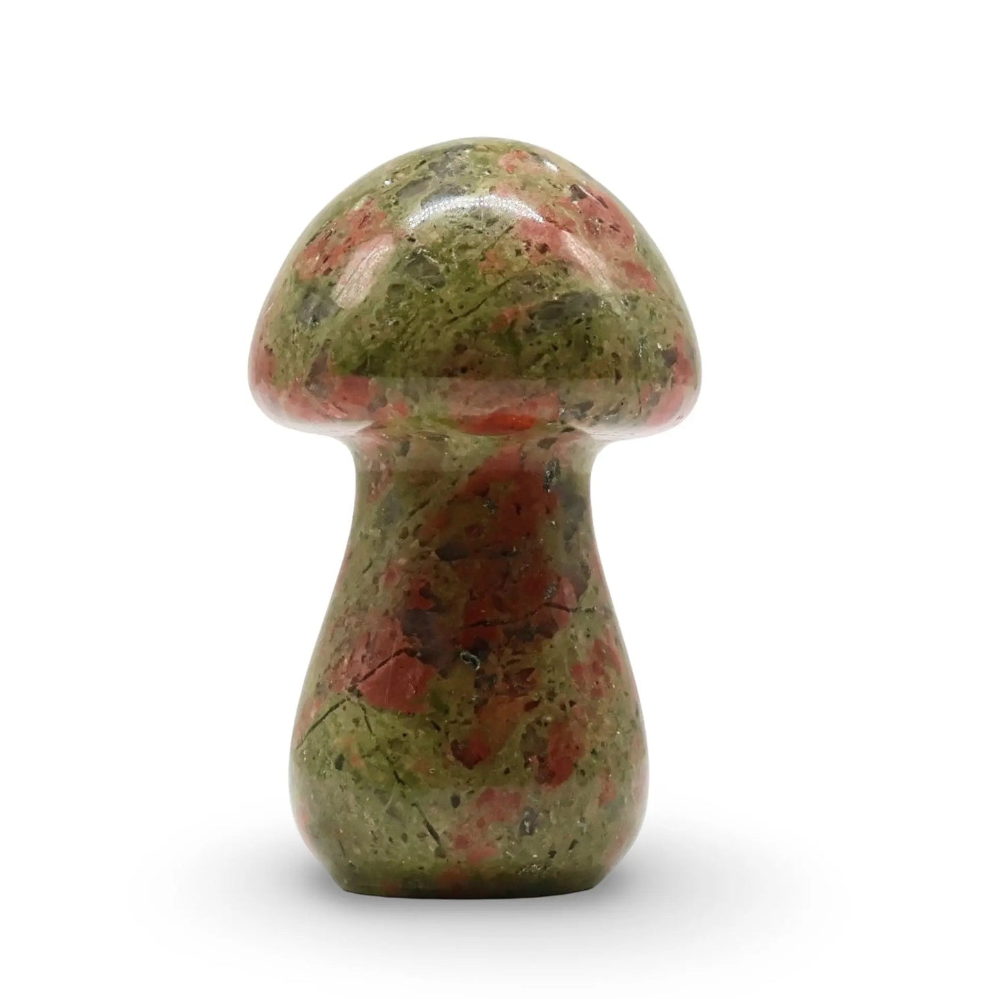 Stone - Unakite - Sculpture - Mushroom -Unakite -Arômes & Évasions